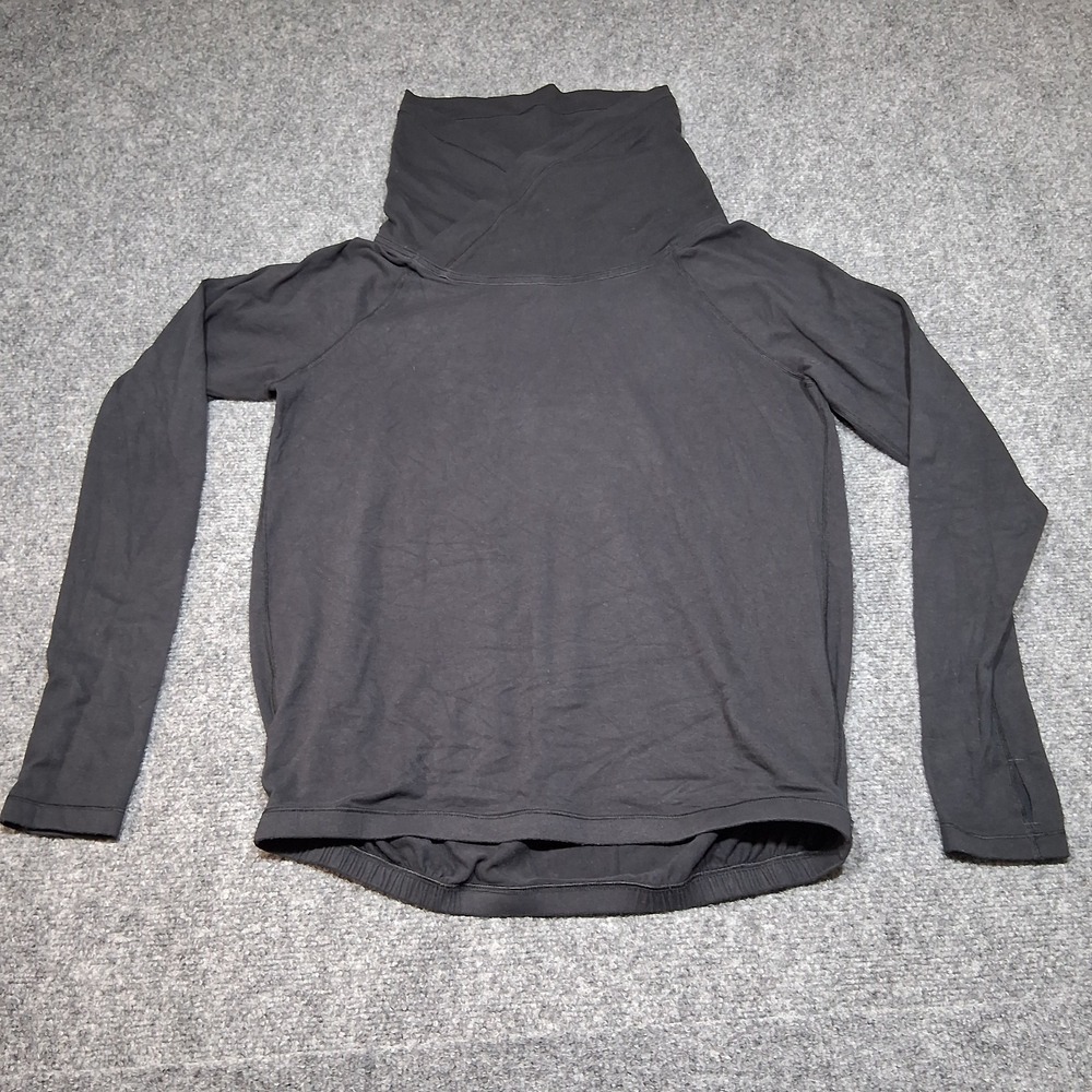 Lululemon Healthy Heart Pullover Black Cowl Neck‎ Thumbholes 6